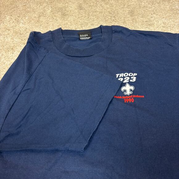 Vintage 1990 Danish National Jamboree Troop 223 Shirt Men's 2XL Scouts - Picture 6 of 10